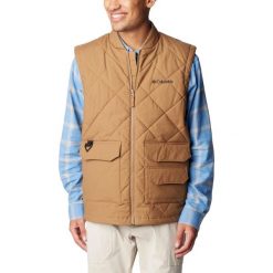 Kamizelka męska Columbia Rad Padded. Brązowe kurtki męskie Columbia, na zimę, m, bez wzorów, sportowe, bez kaptura. W wyprzedaży za 447.00 zł.
