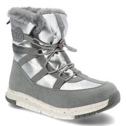 Szare Śniegowce Big Star Ocieplane Buty Dziecięce. Szare śniegowce dziewczęce Big Star, ze skóry ekologicznej, retro, bez zapięcia. Za 149.00 zł.