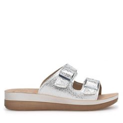 Klapki Inblu. Szare klapki damskie Inblu, bez wzorów, bez obcasa. Za 119.99 zł.