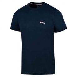 Koszulka sportowa męska Fila FLU2423001500. Niebieskie koszulki sportowe męskie Fila, l, bez wzorów, z materiału, bez kołnierzyka, bez ramiączek, na fitness i siłownię. Za 238.00 zł.