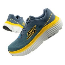 Buty sportowe męskie Skechers Max Cushioning. Niebieskie buty sportowe męskie Skechers, bez zapięcia, do biegania, Skechers Sport. Za 359.00 zł.