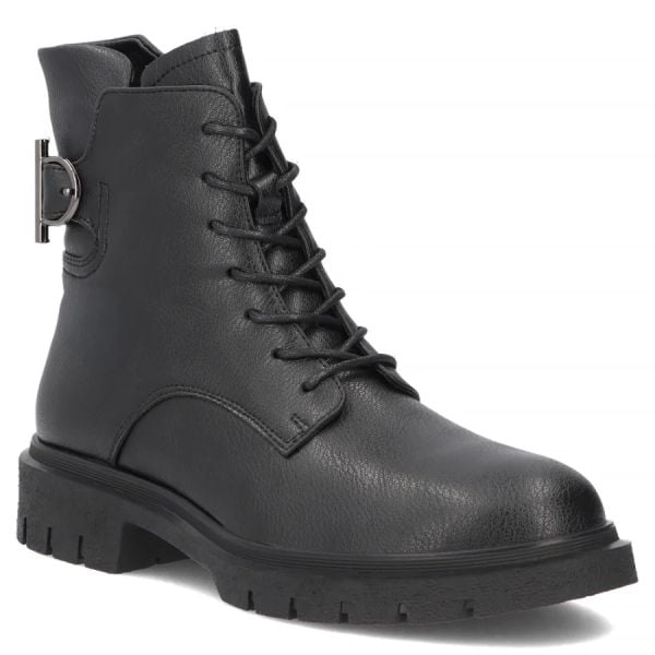 Skórzane botki damskie workery czarne Filippo DBT8018. Czarne botki damskie Filippo, ze skóry, bez obcasa, bez zapięcia. Za 259.99 zł.