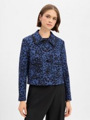 Marc Cain bluza typu blazer Kobiety Materiał dresowy niebieski, 40. Niebieskie bluzy damskie Marc Cain, bez wzorów, z dresówki, bez kaptura. Za 1,999.95 zł.