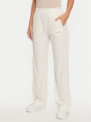 Guess Spodnie materiałowe Krissy V4BB05 KCHS2 Biały Relaxed Fit. Białe spodnie materiałowe damskie Guess, xl, z aplikacjami, z materiału. Za 219.99 zł.