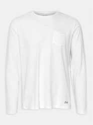 Blend Longsleeve Nicolai 20703060 Biały Regular Fit. Białe bluzki z długim rękawem męskie Blend, m, bez wzorów, z bawełny, bez kołnierzyka. Za 69.99 zł.