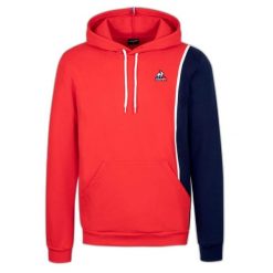 Bluza Le Coq Sportif Saison 1 N°1. Czerwone bluzy męskie le coq sportif, l, z aplikacjami, z bawełny, z kapturem, na fitness i siłownię. Za 293.65 zł.