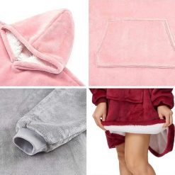 ZOLTA Ciepły koc TV Bluza z rękawami Narzuta Szlafrok 160x85. Żółte bluzy damskie ZOLTA, bez wzorów, bez kaptura. Za 129.89 zł.