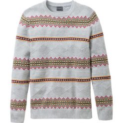 Sweter Regular Fit bonprix jasnoszary melanż. Swetry przez głowę męskie marki Giacomo Conti. Za 49.99 zł.