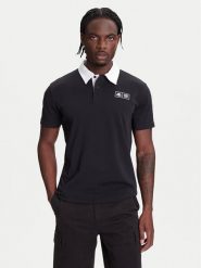 Kappa Polo Authentic Nilde 351R2IW Czarny Regular Fit. Czarne koszulki polo męskie Kappa, m, bez wzorów, z bawełny, bez ramiączek. Za 149.99 zł.
