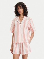Tommy Hilfiger Piżama UW0UW06329 Kremowy Regular Fit. Białe piżamy damskie Tommy Hilfiger, m, bez wzorów, z bawełny, bez ramiączek. Za 329.99 zł.