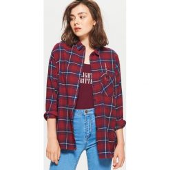 Koszula w kratę - Bordowy. Czerwone koszule damskie Cropp. W wyprzedaży za 29.99 zł.