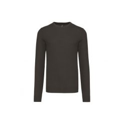 Sweter z okrągłym dekoltem Kariban. Szare swetry przez głowę męskie KARIBAN, m, bez wzorów, bez kołnierzyka. Za 185.00 zł.