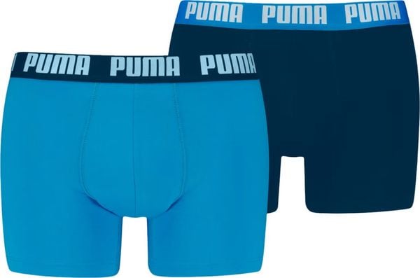 Puma Bokserki męskie Puma Everyday Basic 2p niebieskie, granatowe 938320 12 XL. Niebieskie bokserki męskie Puma, m, bez wzorów. Za 74.51 zł.
