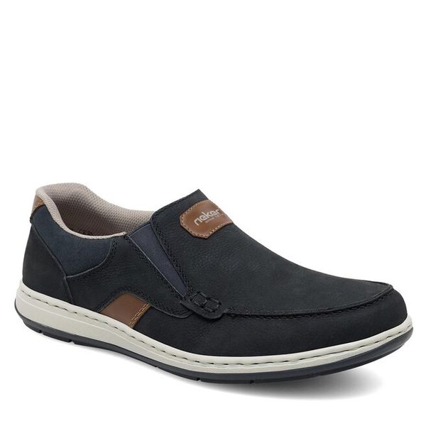 Półbuty Rieker. Niebieskie półbuty na co dzień męskie Rieker, bez zapięcia. Za 229.99 zł.