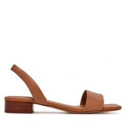 Sandały Aldo. Brązowe sandały damskie Aldo, bez wzorów, bez obcasa, na płaskiej podeszwie, bez zapięcia. Za 259.99 zł.