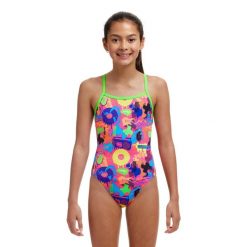 Strój kąpielowy dziewiczęcy Funkita Lotsa Pop Single Strap. Czerwone stroje kąpielowe dla dziewczynek FUNKITA, bez wzorów. Za 169.99 zł.