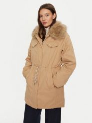 Guess Parka Lucie W4BL45 WGK30 Beżowy Regular Fit. Brązowe kurtki damskie Guess, xs, z aplikacjami, z syntetyku, bez kaptura. Za 589.99 zł.