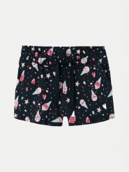NAME IT Szorty materiałowe Vigga 13215112 Granatowy Regular Fit. Niebieskie spodenki dla dziewczynek Name it, bez wzorów, z bawełny. Za 29.99 zł.