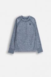 Koszulka termoaktywna dziecięca narciarska z długim rękawem Lemon Explore ZL5. Niebieskie t-shirty dla chłopców LEMON explore, bez wzorów, bez ramiączek. Za 69.90 zł.
