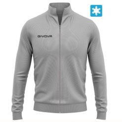 Bluza Givova Freetime unisex szaro-szara. Szare bluzy męskie Givova, na lato, m, bez wzorów, z bawełny, bez kaptura. Za 161.99 zł.