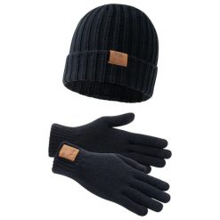 Zestaw czapka i rękawiczki Lonsdale Deazley. Czarne czapki i kapelusze damskie Lonsdale, na zimę, bez wzorów, eleganckie. Za 169.00 zł.