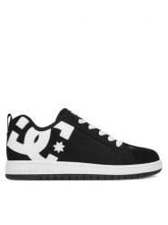 DC Shoes Sneakersy COURT GRAFFIK ADBS100207-BKW Czarny. Czarne buty sportowe chłopięce DC Shoes, bez wzorów, z nubiku, bez zapięcia. Za 199.99 zł.