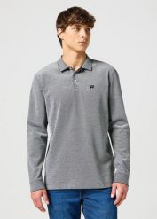 WRANGLER MĘSKA KOSZULKA LS REFINED POLO BLACK 112357204 W8F3011936. Czarne koszulki polo męskie Wrangler, m, bez wzorów, bez ramiączek. Za 89.99 zł.