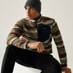 Męska bluza polarowa Frankie Borg Half Zip. Czarne bluzy męskie Regatta, m, bez wzorów, z materiału, bez kaptura. Za 249.99 zł.