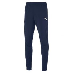 Spodnie treningowe Italia - FIGC. Niebieskie spodnie sportowe męskie Puma, xs, bez wzorów, do piłki nożnej. Za 216.90 zł.