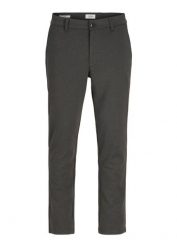 Spodnie chinosy JJ REBEL, slim fit. Czarne eleganckie spodnie męskie bonprix, m, bez wzorów. Za 47.99 zł.