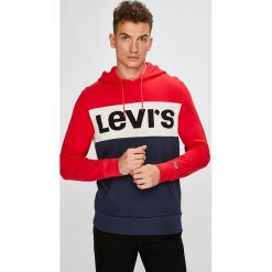 Levi's - Bluza. Brązowe bluzy męskie Levi's, z aplikacjami, z bawełny. Za 279.90 zł.