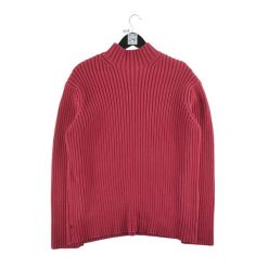 Damski czerwony sweter. Czerwone swetry damskie Ralph Lauren, l, bez wzorów, z jeansu, eleganckie, bez kołnierzyka, bez ramiączek, bez kaptura. Za 89.42 zł.