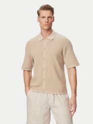 Jack & Jones Koszula Montauk 12293584 Beżowy jasny Relaxed Fit. Brązowe koszule męskie Jack & Jones, l, bez wzorów, z bawełny, bez kołnierzyka, bez ramiączek. Za 159.99 zł.