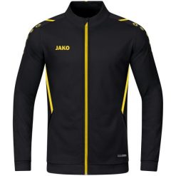 Kurtka damska Jako polyester Challenge. Czarne kurtki damskie Jako, z aplikacjami, z dzianiny, bez kaptura. Za 163.25 zł.