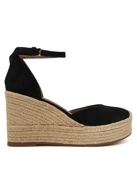 BOSS Espadryle Madeira 50563452 Czarny. Czarne espadryle damskie Boss, bez wzorów, ze skóry, bez obcasa, bez zapięcia. Za 639.99 zł.