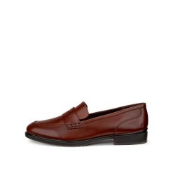 Damskie mokasyny Ecco Dress Classic 15. Brązowe mokasyny damskie ecco, ze skóry, eleganckie. Za 471.50 zł.