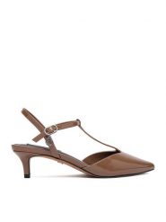 Nine West Czółenka CEO-CD25-123-1 Brązowy. Brązowe czółenka damskie Nine West, bez wzorów, z materiału, bez obcasa, bez zapięcia. Za 229.99 zł.