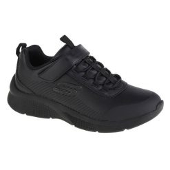 Buty do chodzenia dziewczęce, Skechers Microspec-Classmate. Czarne buty sportowe dziewczęce Skechers, bez wzorów, bez zapięcia, trekkingowe. Za 169.99 zł.