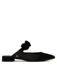 KARL LAGERFELD Klapki Kerrie KL40154 Czarny. Czarne klapki damskie KARL LAGERFELD, bez wzorów, z materiału, bez obcasa. Za 499.99 zł.