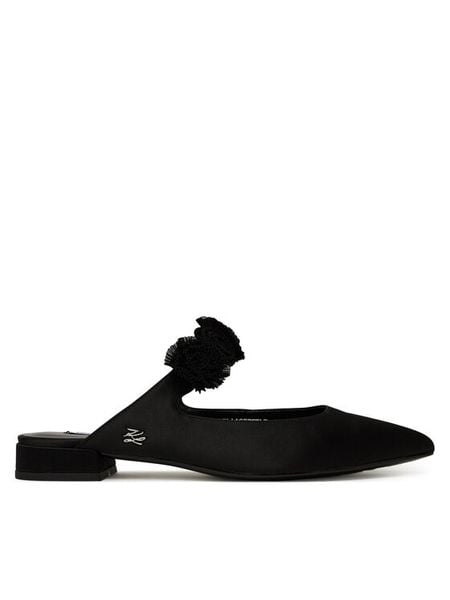 KARL LAGERFELD Klapki Kerrie KL40154 Czarny. Czarne klapki damskie KARL LAGERFELD, bez wzorów, z materiału, bez obcasa. Za 499.99 zł.
