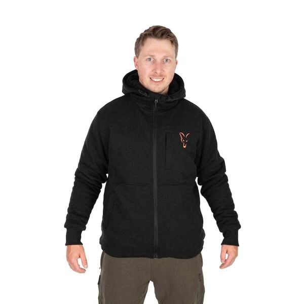 Kurtka Wędkarska Sherpa Czarna Fox Collection Jkt Black Orange. Czarne bluzy damskie FOX, l, bez wzorów, z bawełny, z kapturem. Za 354.75 zł.