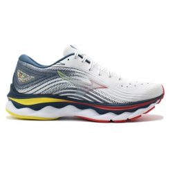Buty do biegania dla kobiet Mizuno Wave Sky 6. Białe obuwie sportowe damskie Mizuno, bez wzorów, z materiału, do biegania, mizuno wave. Za 639.00 zł.