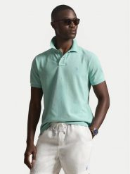 Polo Ralph Lauren Polo 710536856503 Zielony jasny Slim Fit. Zielone koszulki polo męskie Polo Ralph Lauren, m, bez wzorów, z bawełny, bez ramiączek. Za 594.99 zł.