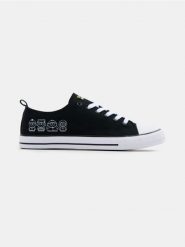 Niskie trampki South Park - czarny. Czarne trampki męskie Sinsay, bez wzorów, bez zapięcia. Za 39.99 zł.