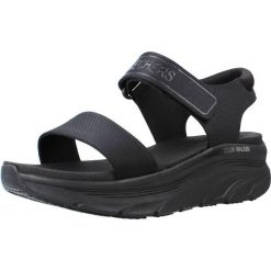 Sandały SKECHERS DLUX WALKER NEW BLOCK Czarny. Czarne sandały damskie Skechers, bez wzorów, z tkaniny, bez obcasa, bez zapięcia. Za 251.25 zł.