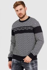 BALMAIN Bluza męska w monogram Balmain, Rozmiar M. Białe bluzy męskie Balmain, l, bez wzorów, z bawełny, bez kaptura. W wyprzedaży za 2,850.99 zł.