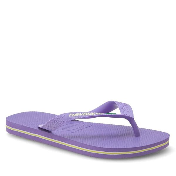 Japonki Havaianas. Fioletowe klapki damskie Havaianas, bez wzorów, bez obcasa. Za 79.99 zł.