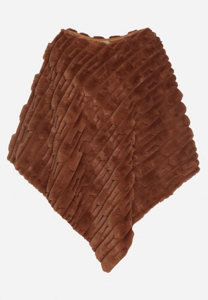 Brązowe Ponczo Ozdobione Tłoczeniem Dairis. Brązowe swetry damskie Born2be, uniwersalny, z aplikacjami, z jeansu, eleganckie, bez kołnierzyka, bez ramiączek, bez kaptura. Za 159.99 zł.