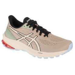 Buty do biegania Asics GT-1000 12 Tr 1012B575-250 beżowy. Brązowe obuwie sportowe damskie bez wzorów, z gumy, do biegania. Za 735.00 zł.