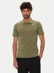 K-Way Polo Jud K1125DW Zielony Regular Fit. Zielone koszulki polo męskie K-Way, m, bez wzorów, z bawełny, bez ramiączek. Za 279.99 zł.